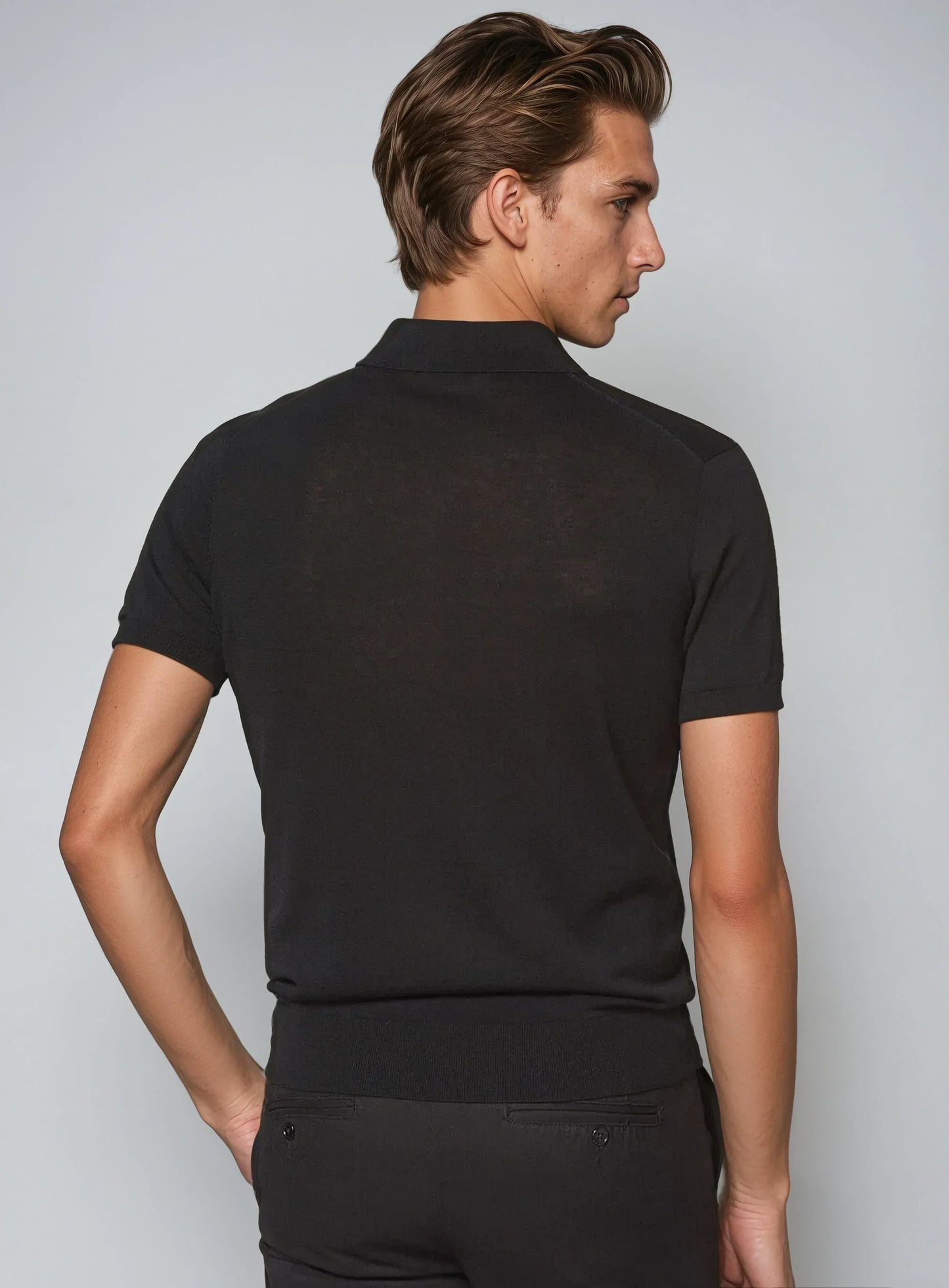 Sort Poloshirt