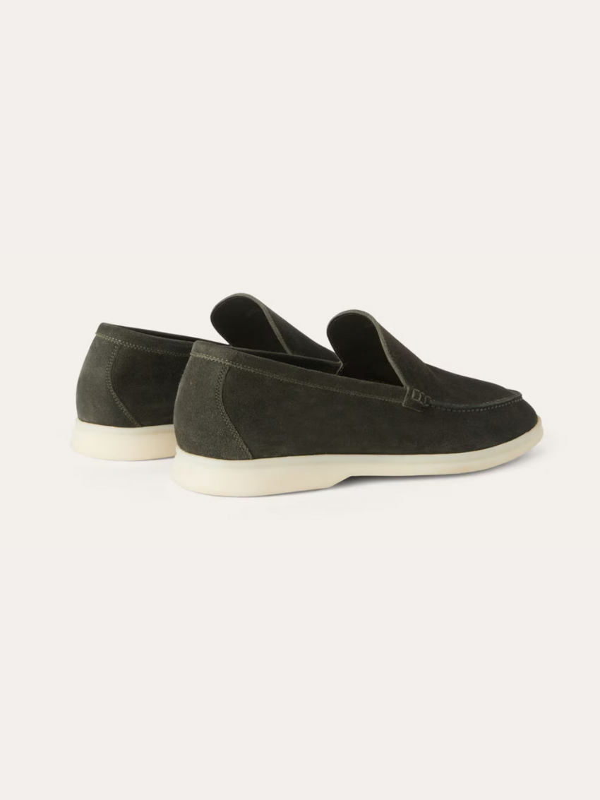 Velours loafers – Mørkegrøn