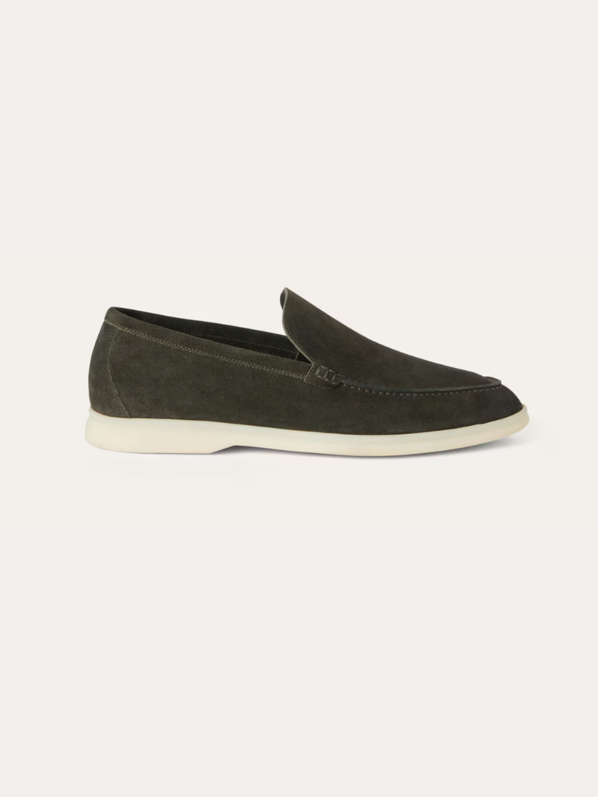 Velours loafers – Mørkegrøn