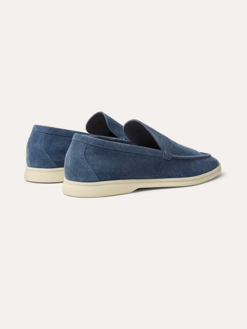 Velours Loafers – Dybt Blå