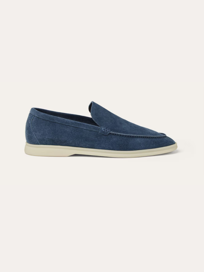 Velours Loafers – Dybt Blå