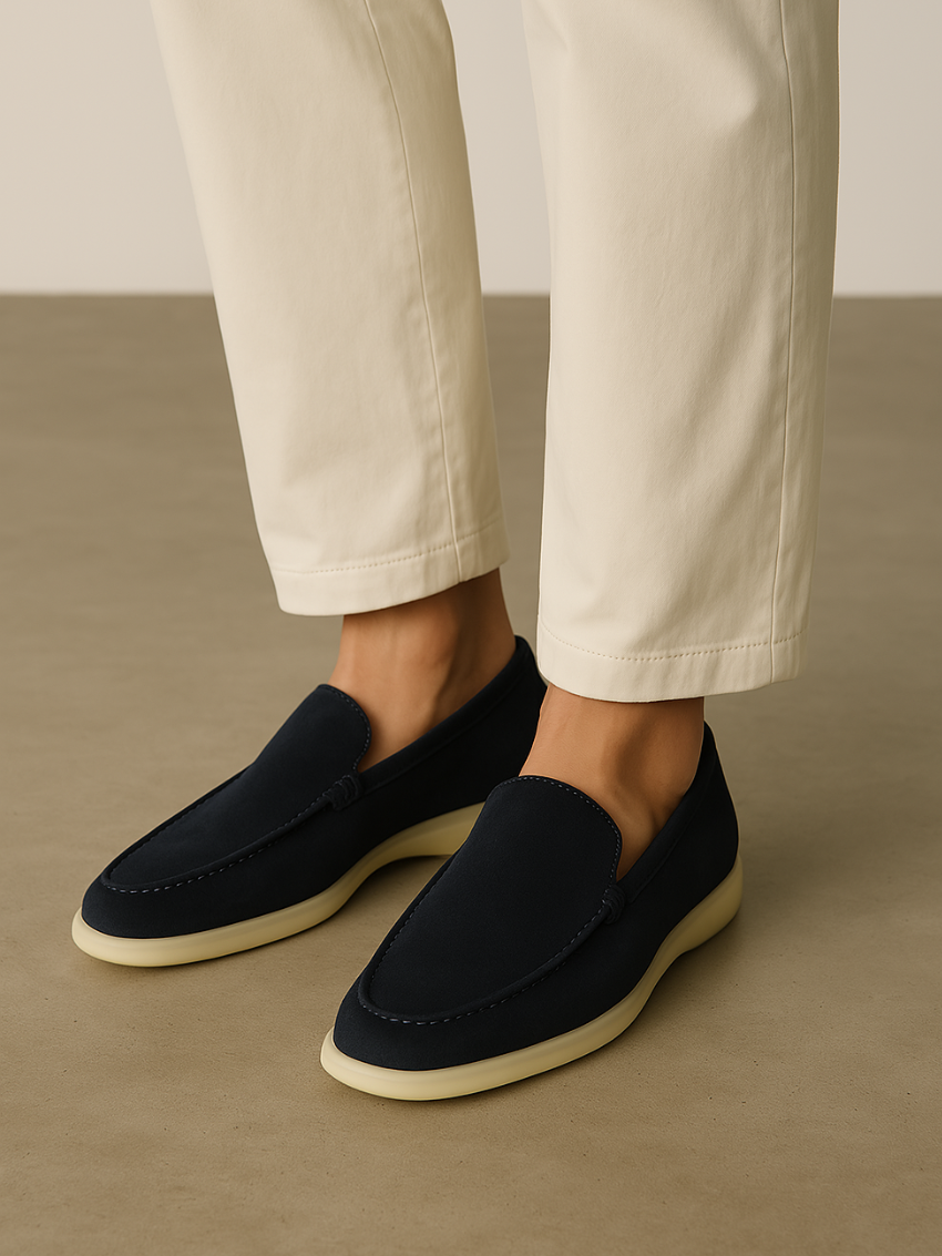 Mesmoehælmede Loafers – Marineblå