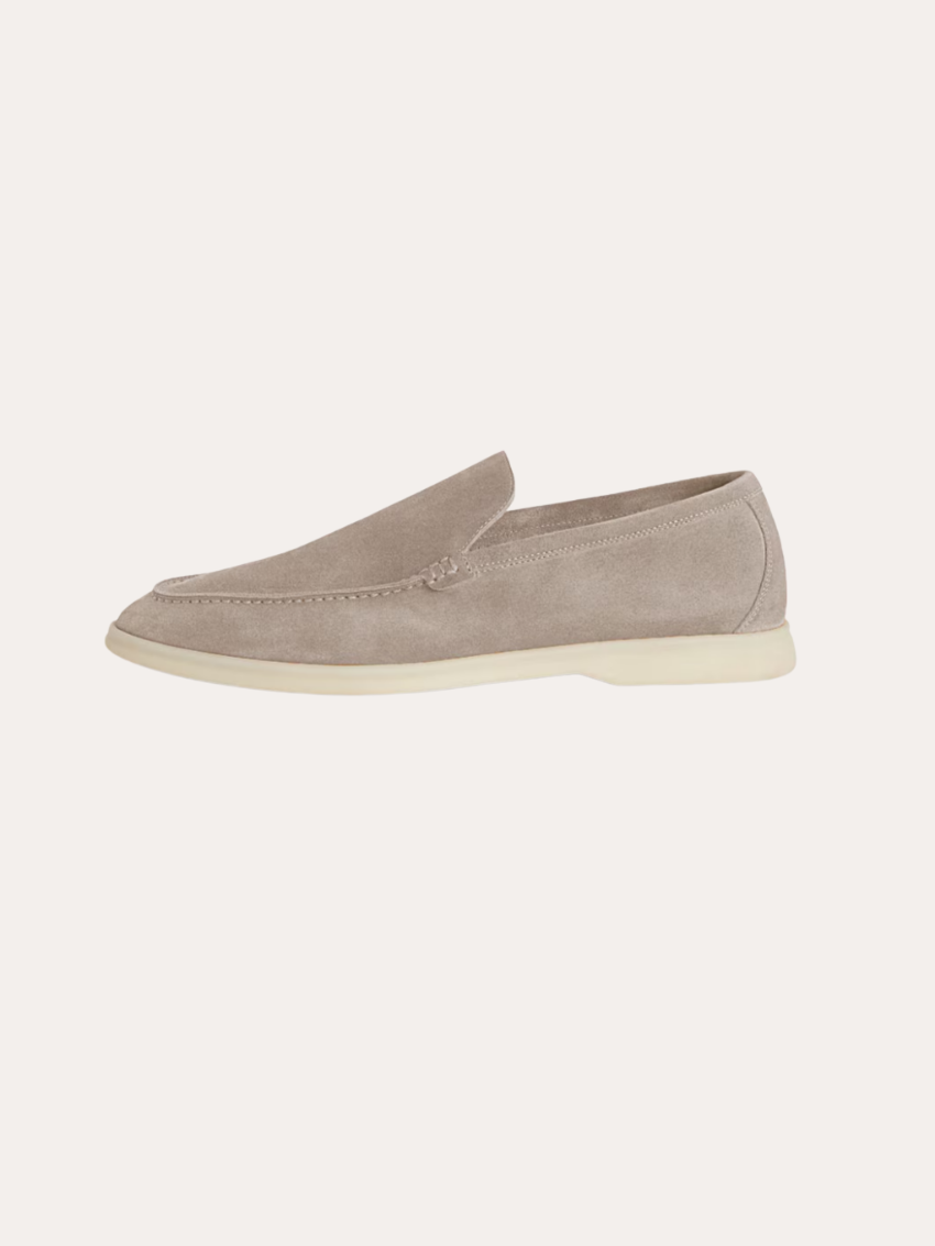 Læder loafers – Sand beige