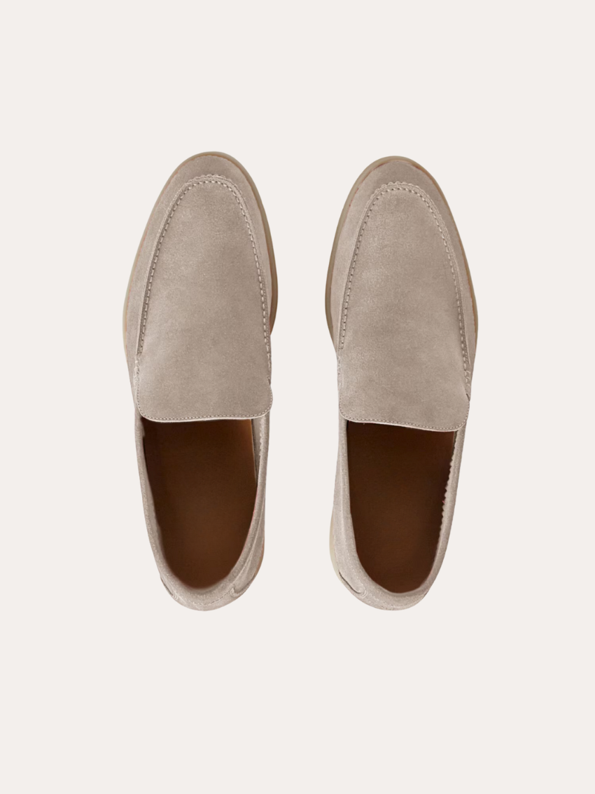 Læder loafers – Sand beige