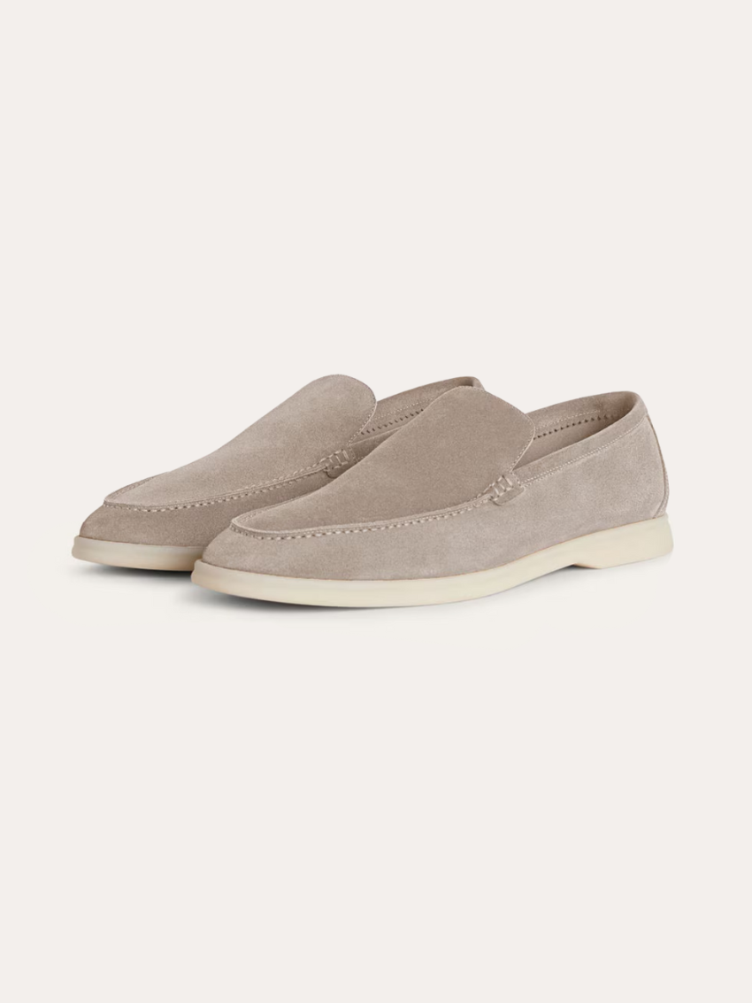 Læder loafers – Sand beige