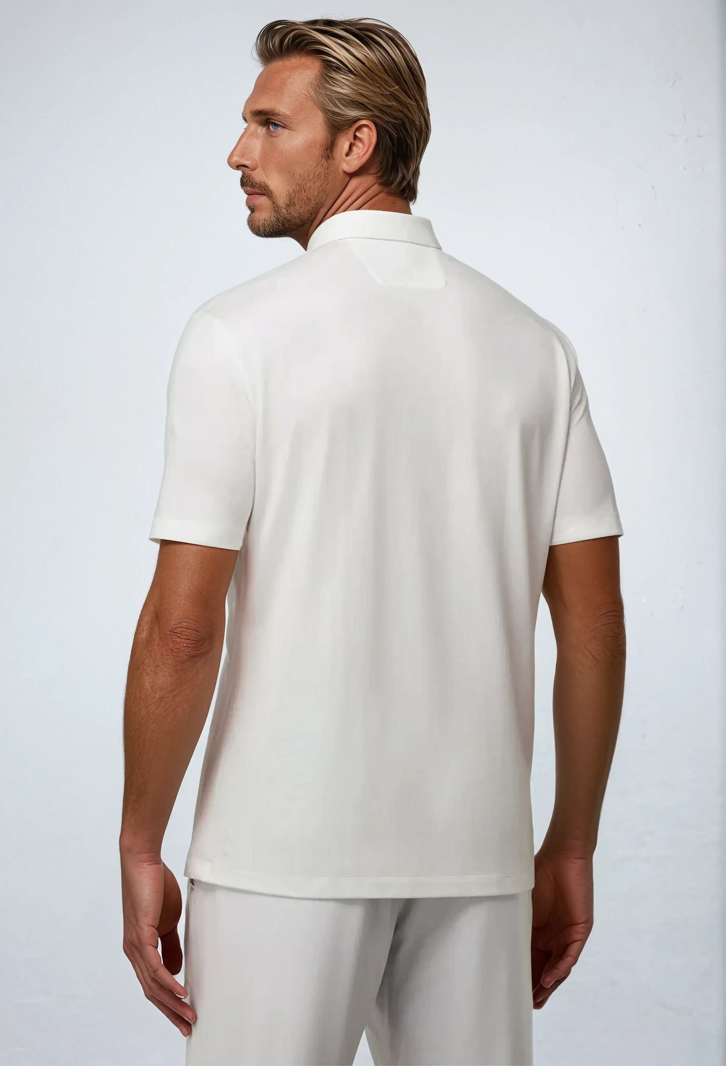 Zip Polo – Hvid