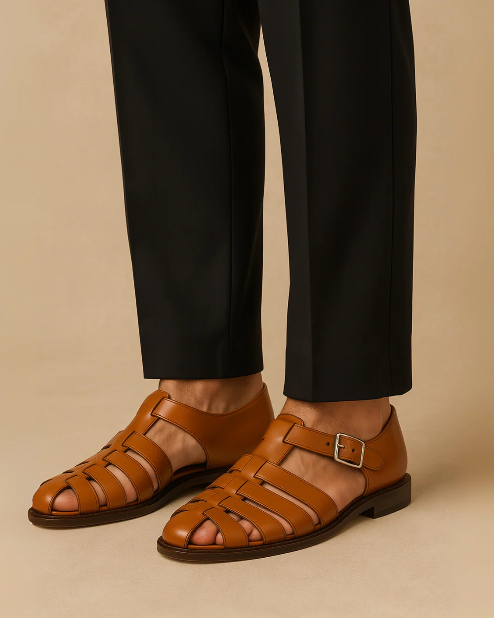 Tommy | Lukket tå sandal med strop