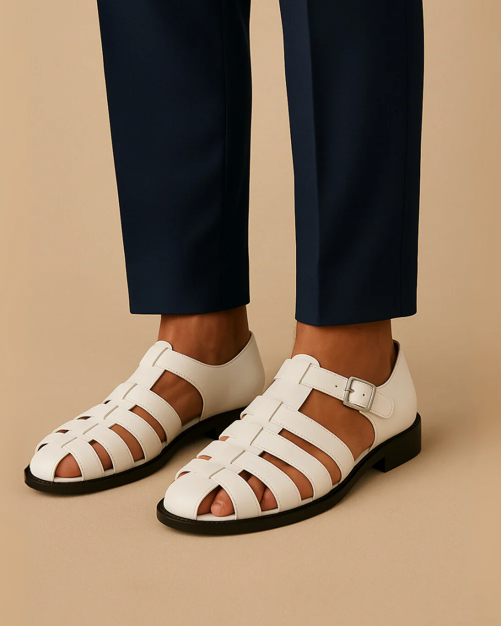 Tommy | Lukket tå sandal med strop