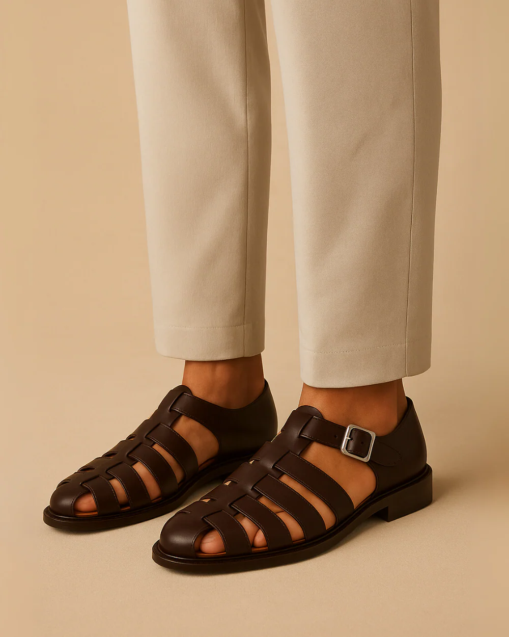Tommy | Lukket tå sandal med strop