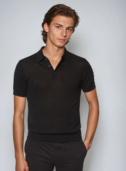 Sort Poloshirt