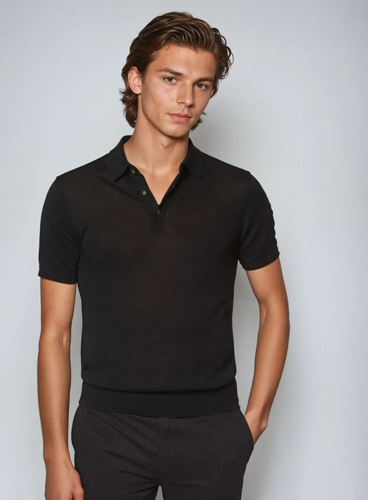 Sort Poloshirt