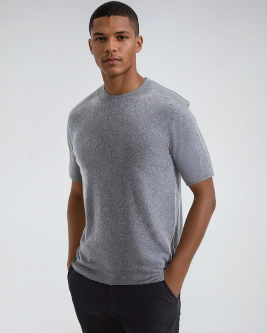 Grå uld T-shirt