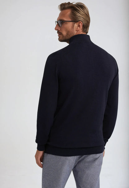 Halv-zip sweatshirt – Navy