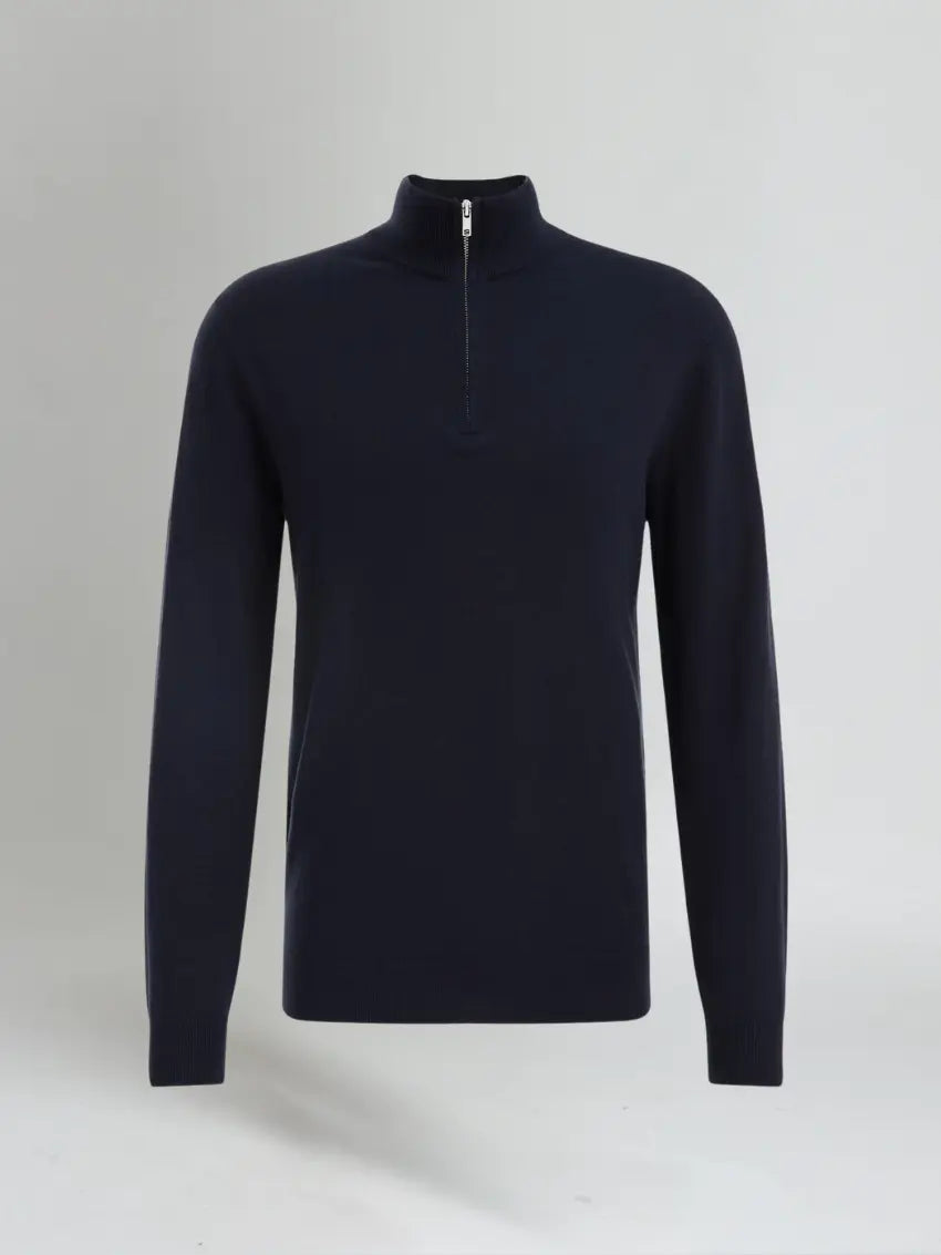 Halv-zip sweatshirt – Navy