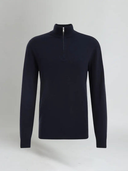 Halv-zip sweatshirt – Navy
