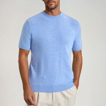 Lyseblå ulds T-shirt