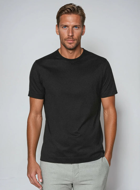 Signature Supima T-shirt – Sort