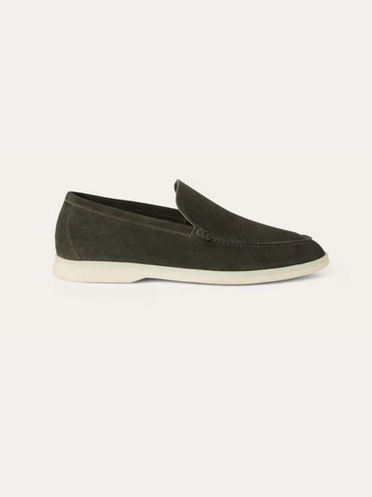 Velours loafers – Mørkegrøn