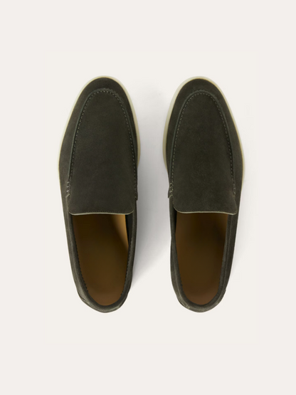Velours loafers – Mørkegrøn