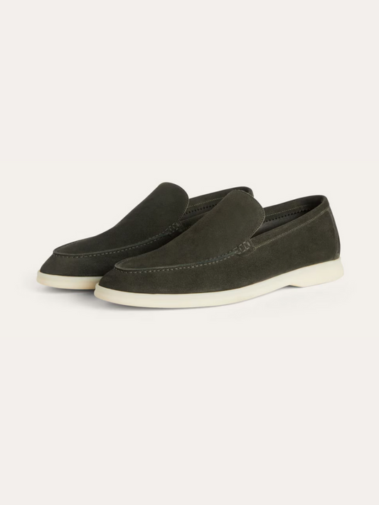 Velours loafers – Mørkegrøn