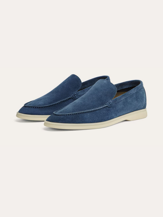 Velours Loafers – Dybt Blå