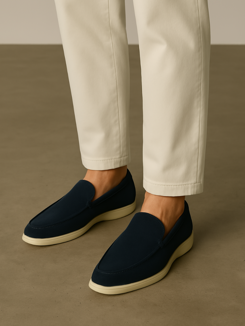 Mesmoehælmede Loafers – Marineblå
