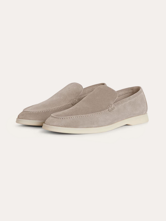 Læder loafers – Sand beige