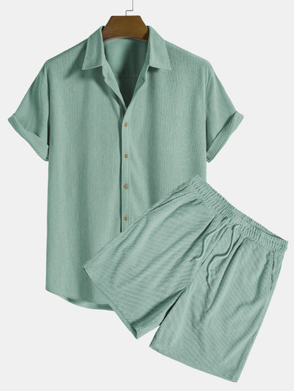Bali | Kortærmet Skjorte og Shorts Sæt